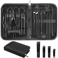 Nail Clippers Set, 26 Piece Manicure Set & Pedicure Kit, Stainless Steel Fingern