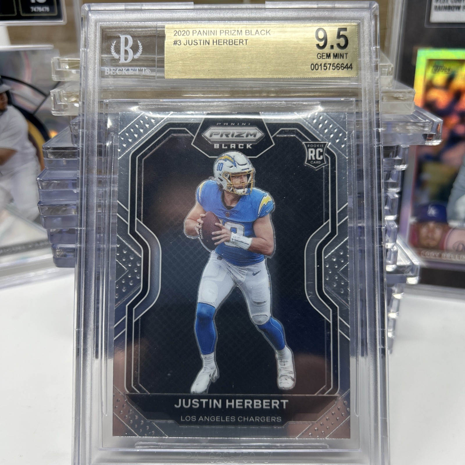 2020 Chronicles Prizm Black Justin Herbert Rookie RC #PB-3 PSA 10 GEM MINT