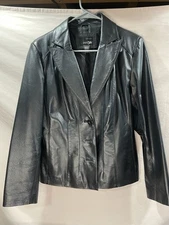 East 5th Leather Jacket Blazer Women's MP Preppy Quit Luxury Biker Retro Look