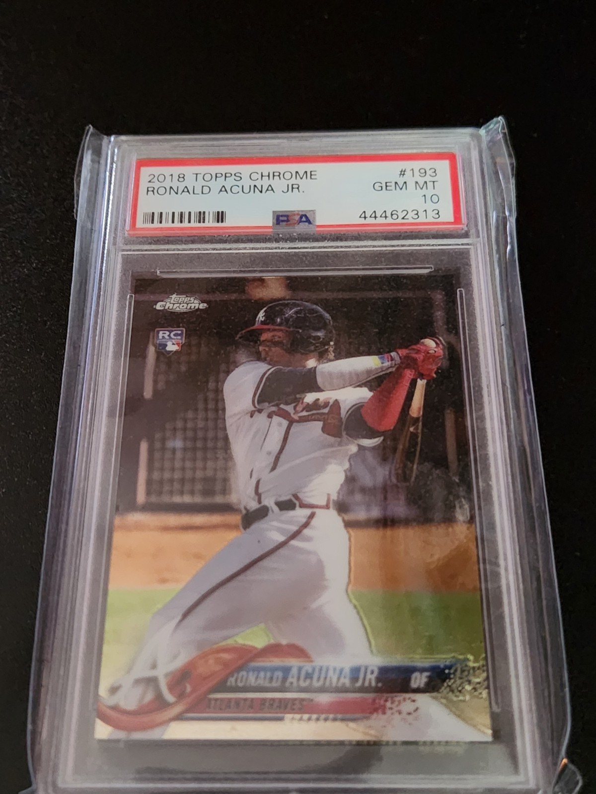 2018 Topps Chrome #193 Ronald Acuna Jr Rookie RC PSA 10 GEM MINT