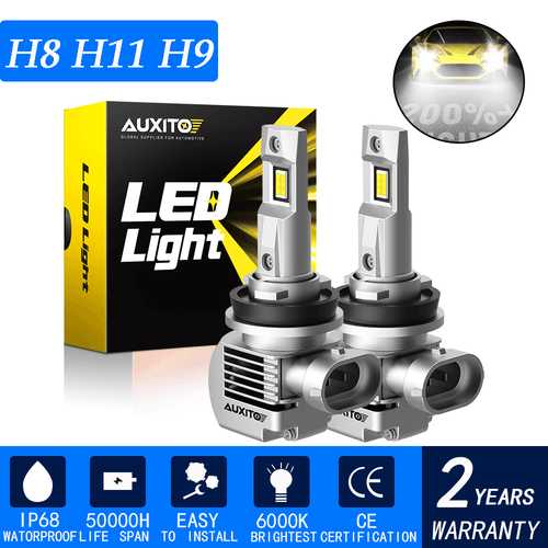 AUXITO H11 H8 H9 LED Headlight Conversion Kit CSP CHIP Xenon White Car Bulbs Q16 - Picture 1 of 11