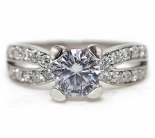 2CT Treated White Sapphire 925 Solid Sterling Silver Ring Jewelry Sz 6,7,8,9 MK2