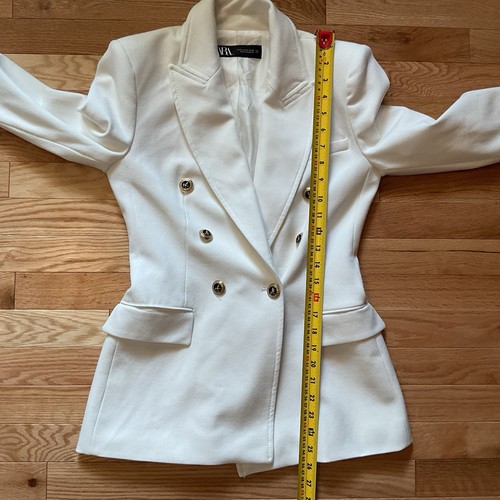 New - Zara White Double Breasted Blazer 2108/555/251 - XS - Picture 17 of 24
