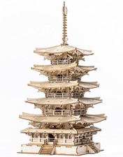 Rolife Wood Model Kit Five-storied Pagoda 3D Puzzle for Adults