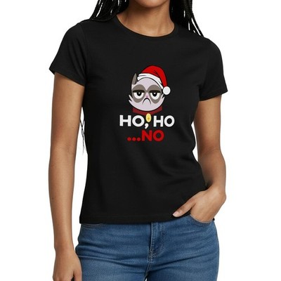 Ho Ho No Grumpy Christmas Cat Frauen T-Shirt