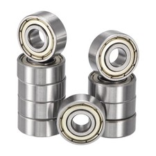 DEEG 10 PCS R2ZZ Deep Groove Ball Bearing ID 1/8" OD 3/8" Width 5/32" Double...