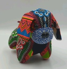 Handmade Vietnamese Brocade Embroidered Stuffed Animal Dog