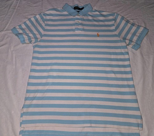Polo Ralph Lauren Poloshirt blau weiß gestreift L - Bild 1 von 5