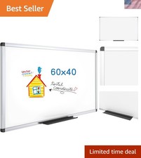 Versatile Wall-Mounted Magnetic Whiteboard 60" x 40" - Perfect for Home  Office
