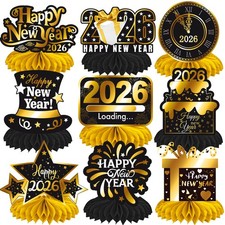 Happy New Year 2026 Honeycomb Centerpieces New Year's Eve Party Decorations 1...
