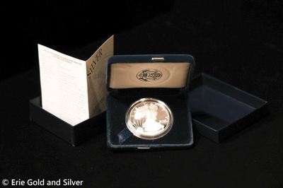 #ad 1998 Proof American Silver Eagle – 1 oz Silver Coin in OGP $99.24
