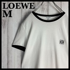 LOEWE 6252 Anagram Embroidery Ringer T-shirt White F/S from Japan