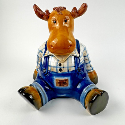 Harry and David Ceramic Mr Moose Collection Cookie Jar RARE!