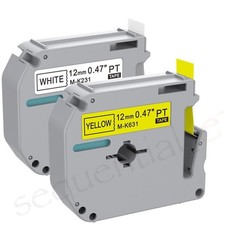 Compatible  MK-231 MK-631 WHITE & YELLOW for MK BROTHER P-TOUCH