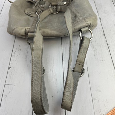 VTG Fossil Gray Pebbled Leather Maddox Distressed 1954 Keyhole Key Backpack Bag VTG Fossil Gray Pebbled Leather Maddox Distressed 1954  main image 2