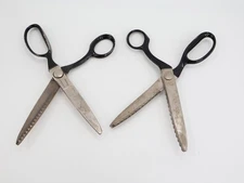 Wiss Dressmakers Pinking Shears Scissors Set Industrial Sewing  Vintage Engraved