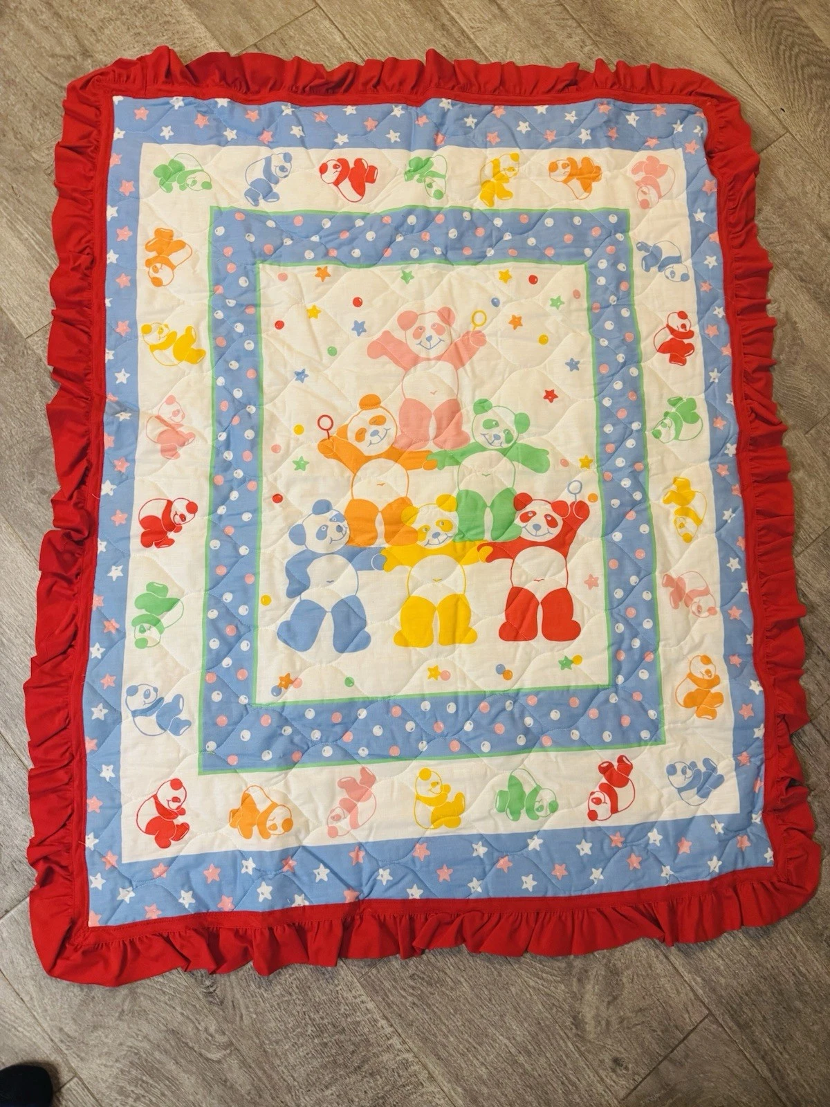 Cute 1980’s Baby Crib Blanket Vintage Nursery Teddy Bear Quilted Nice Fabric
Opens in a new window o