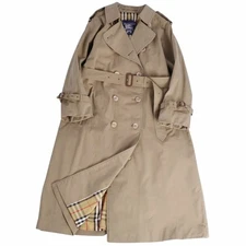 Burberry Vintage Burberrys 100% Cotton Trench Coat Back Check Used MOLO-0
