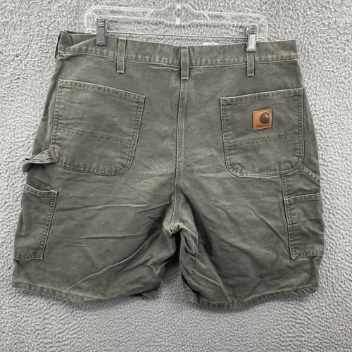 Vintage Carhartt Shorts Herren 36 Grün Arbeit Zimmermann Utility Duck Canvas B25 - Bild 10 von 14