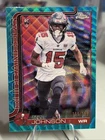 2025 Topps Chrome Football Aqua Wave Refractor Tez Johnson #342