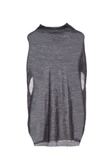 Rick Owens Mock Turtleneck Slate Gray Alpaca Sweater S