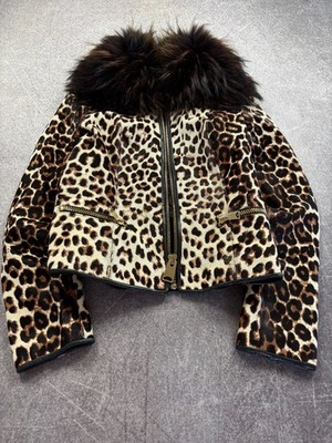 ジャケット・アウター TORNADO MART leopard fur riders jacket Tornado Mart Leopard Fur Riders Jacket