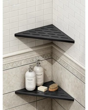 10 Inch Corner Shower Shelf 2 Pcs 304 Stainless Steel Slot Design Recessed Co...