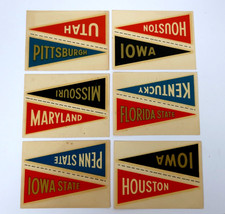 1960 Fleer College Pennant Decals Nice Group Football Card