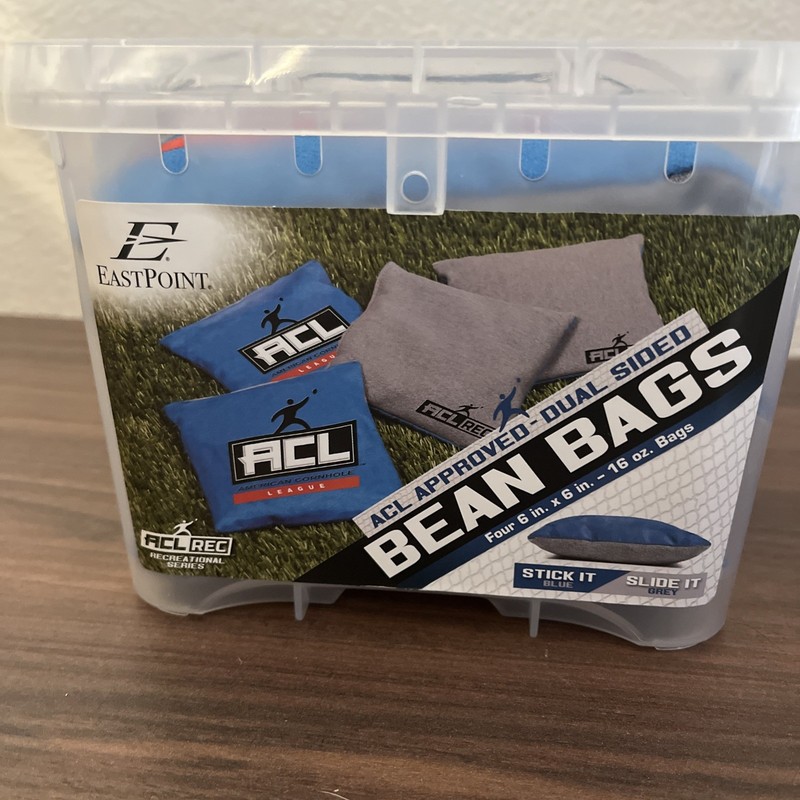EastPoint ACL Dual Sided Bean Bags - 4 Count Blue