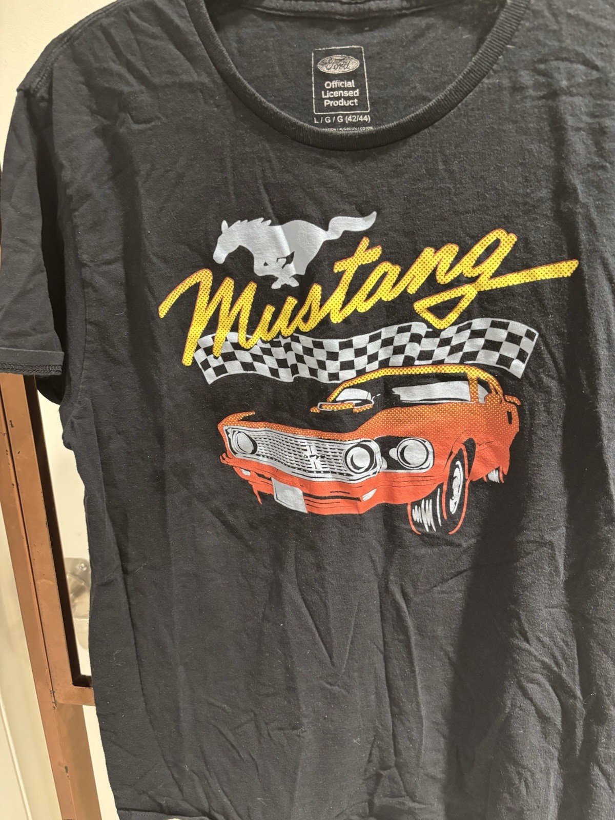 PONY T shirt uomo Ford Mustang taglia grande manica corta cotone