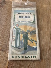 Vintage Sinclair Oil Road Map 1950s Missouri Rare Americana