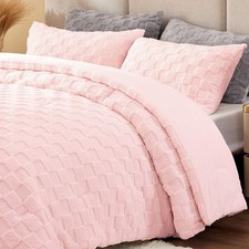 Fluffy Comforter Set Queen - Super Soft Warm Sherpa Comforter Pink, Jacquard ...