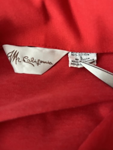 Vtg Men's Mr. California Two Tone Shirt Short Sleeve LARGE BUTTERFLY COLLAR - Picture 3 of 3