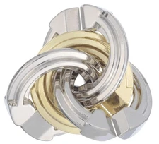 Hanayama Level 5 Cast Metal Brain Teaser Puzzle | Cyclone