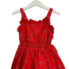 Disney Store Minnie Mouse Polka Dot Bow Sun Dress Little Girl 4 Red Retro Minnie