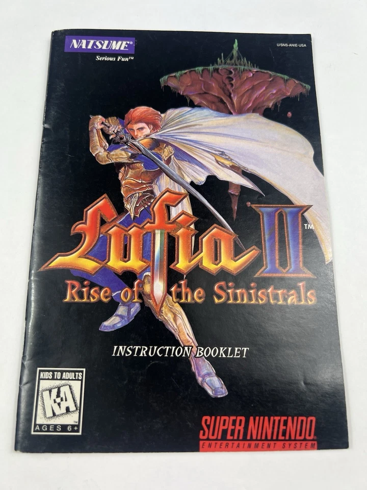 Lufia II Rise of the Sinistrals Super Nintendo SNES Folleto de instrucciones SOLO Foto 2 de 4