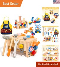 Complete 39PCS Toddler Tool Set with Apron - Educational  Fun Construction Toys