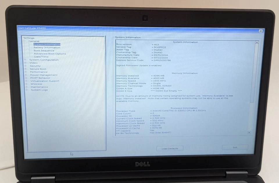 Lote de 5 Laptop Dell Latitude E5450 14" incompleta i5-5300U 2.3GHz 4GB RAM *LEER Foto 3 de 4