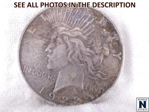 NobleSpirit (RS) 1922 D Peace Silver Dollar Very Fine