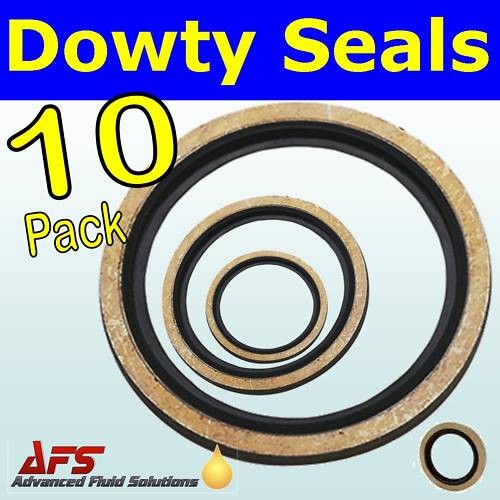 10 x 3/8" BSP Bonded Dowty Seal Self Centering Hydraulic Oil Seal
