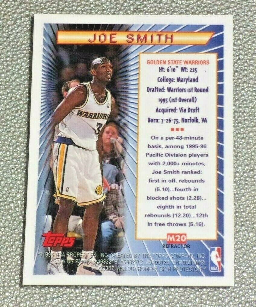 1996-97 Topps Mystery Finest JOE SMITH M20 Refractor