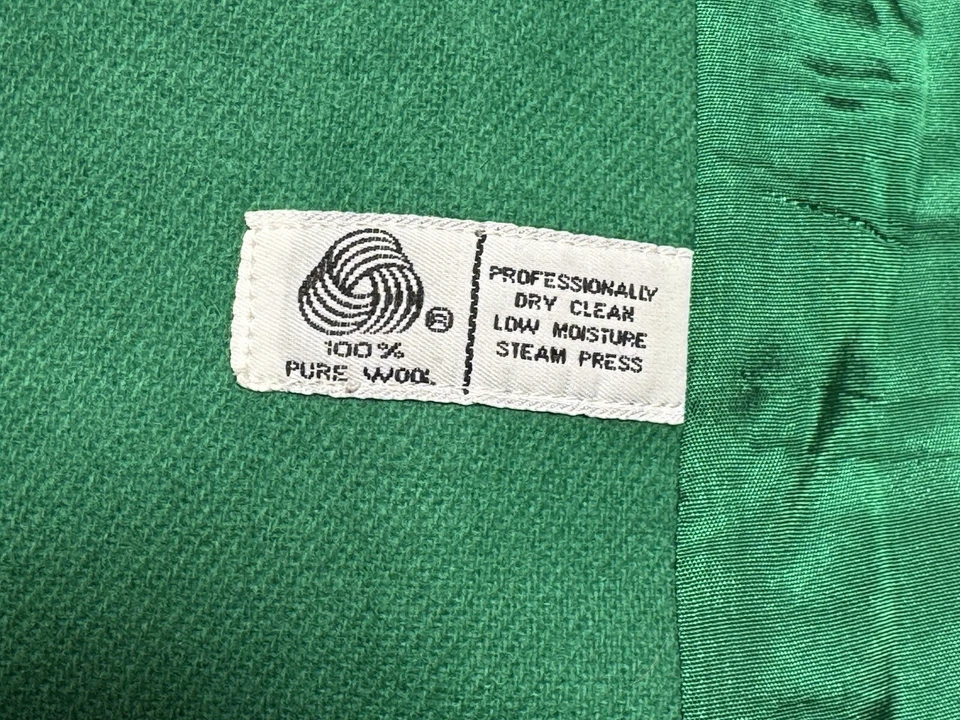 Blazer Vintage Savannah 100% Lana Pura Verde Dorado Botón Día de San Patricio Talla 6 Foto 3 de 4