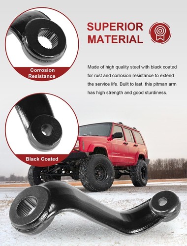 6610 Drop Pitman Arm for 1984-2001 Jeep Cherokee XJ & 1986-1992 Jeep Comanche MJ - Picture 4 of 9