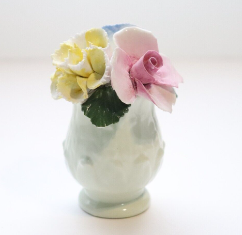 Vintage Crown Royal Bone China Flowers Paperweight