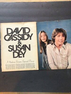 David Cassidy Susan Dey Pin Up Clippings Article Vintage Original Magazine