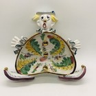 RARE Vintage Standing Clown Candy Dish with Gold Buttons Porcelain Hand Painted — photo 1