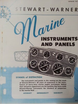 1957 1958 STEWART WARNER MARINE INSTRUMENTS AND PANELS CATALOG BOAT GAUGES  | eBay