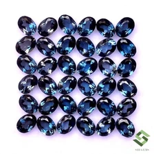 4x3 mm Natural London Blue Topaz Oval Cut Lot 20 Pcs 4.27 CTS Loose Gemstones