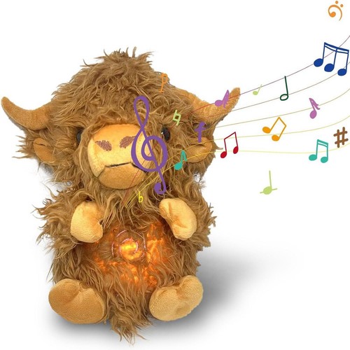 Cow Stuffed Animal Plush Toy Breathing Cow Anxiety Plush Toy With Musical - Picture 5 of 17