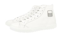 Prada Daino Leder Stratus High-Top Sneaker - 4T3218 - Weiss - Neu - 9 43